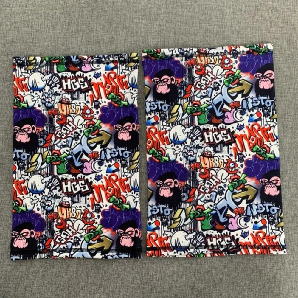 2 New! Gaiter Mask Face Cloth Mask Scarf Cover Up Graffiti‎ Hip Hop Print